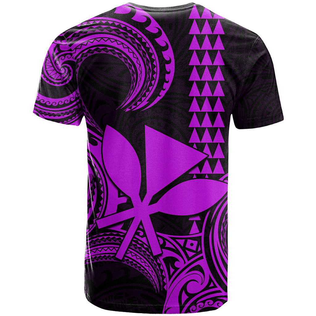 Custom Hawaii T-Shirt Paradise of the Pacific Tribal Kakau for King Kamehameha Day - Purple Graphic Tee