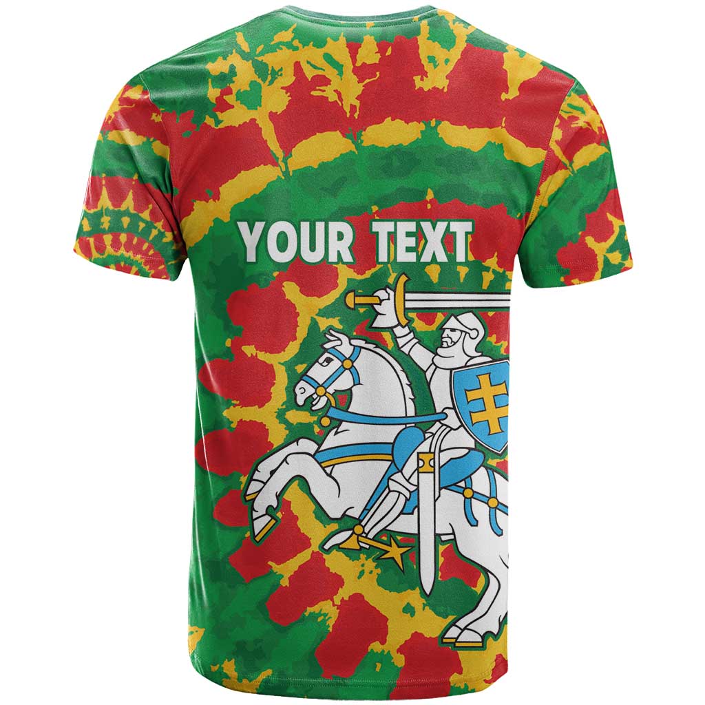 Lithuania Tie Dye Retro Basketball 1992 Personalized T-Shirt Graphic Tee