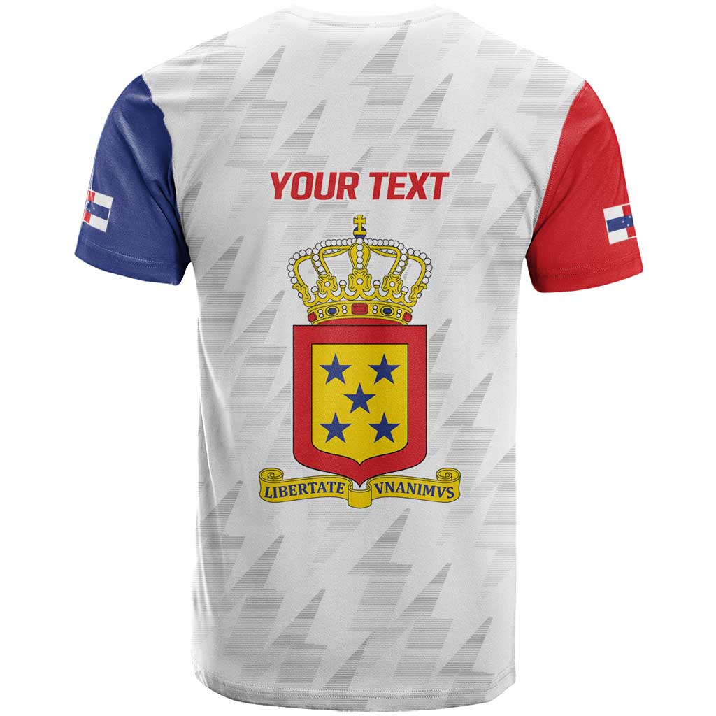 Personalized Nederlandse Antillen 1986-2010 T-Shirt Simple Flag Style Graphic Tee