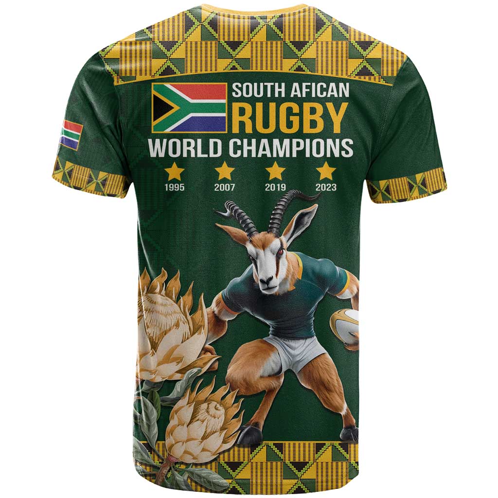 South Africa Rugby History World Champions T-Shirt Springboks Make History Graphic Tee