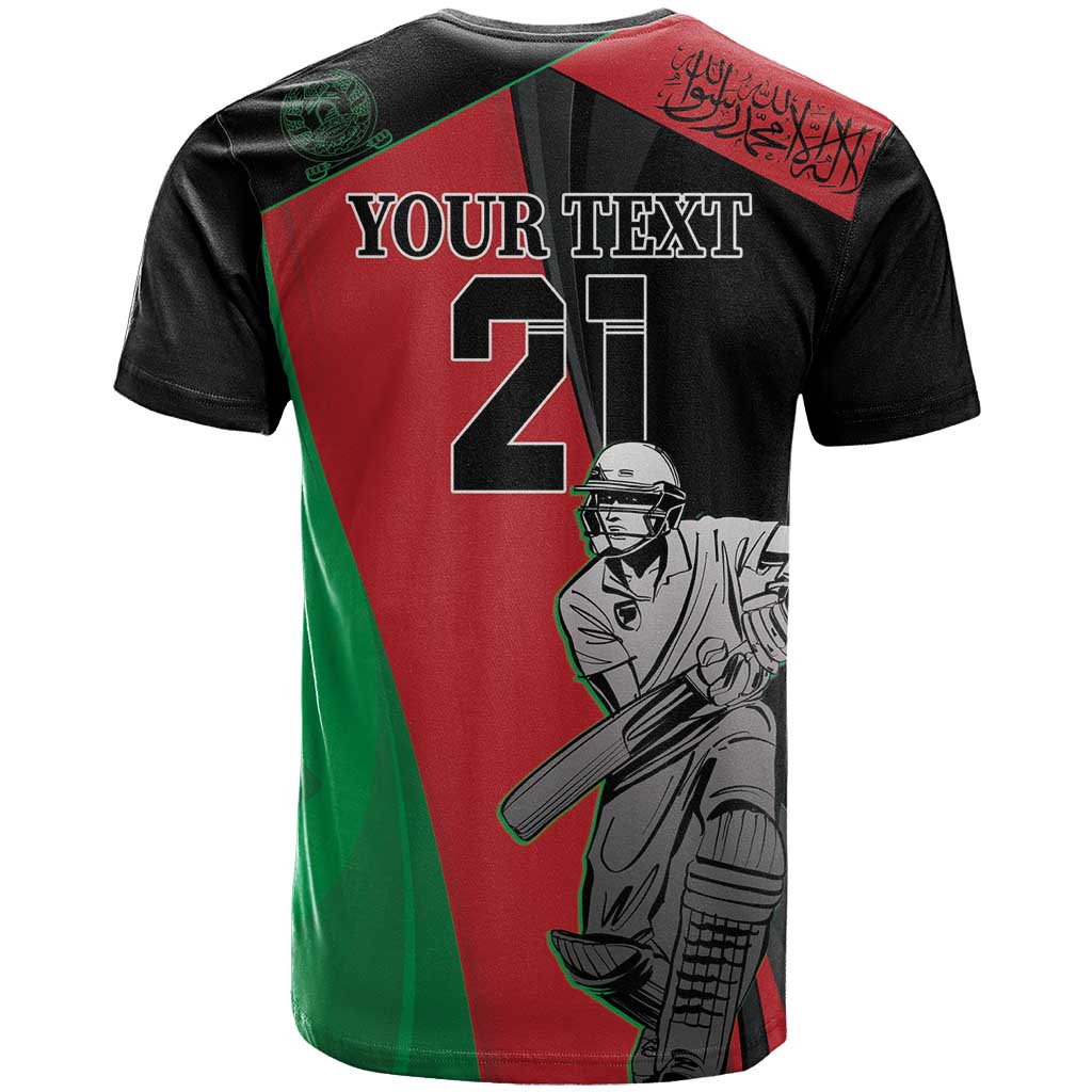 Custom Afghanistan Cricket T-Shirt Sporty Version Graphic Tee