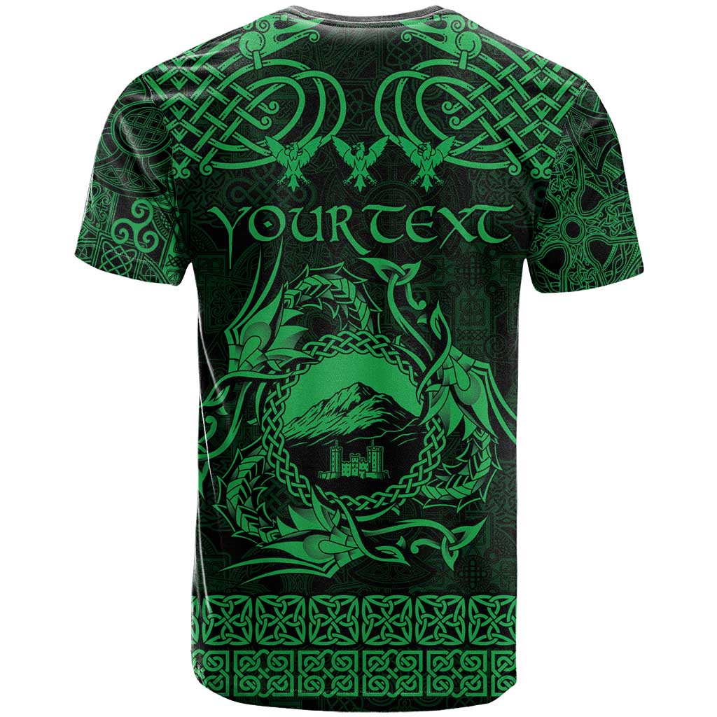 Personalized Caernarfonshire Sir Gaernarfon T-Shirt Green Castle Tower Celtic-inspired Graphic Tee