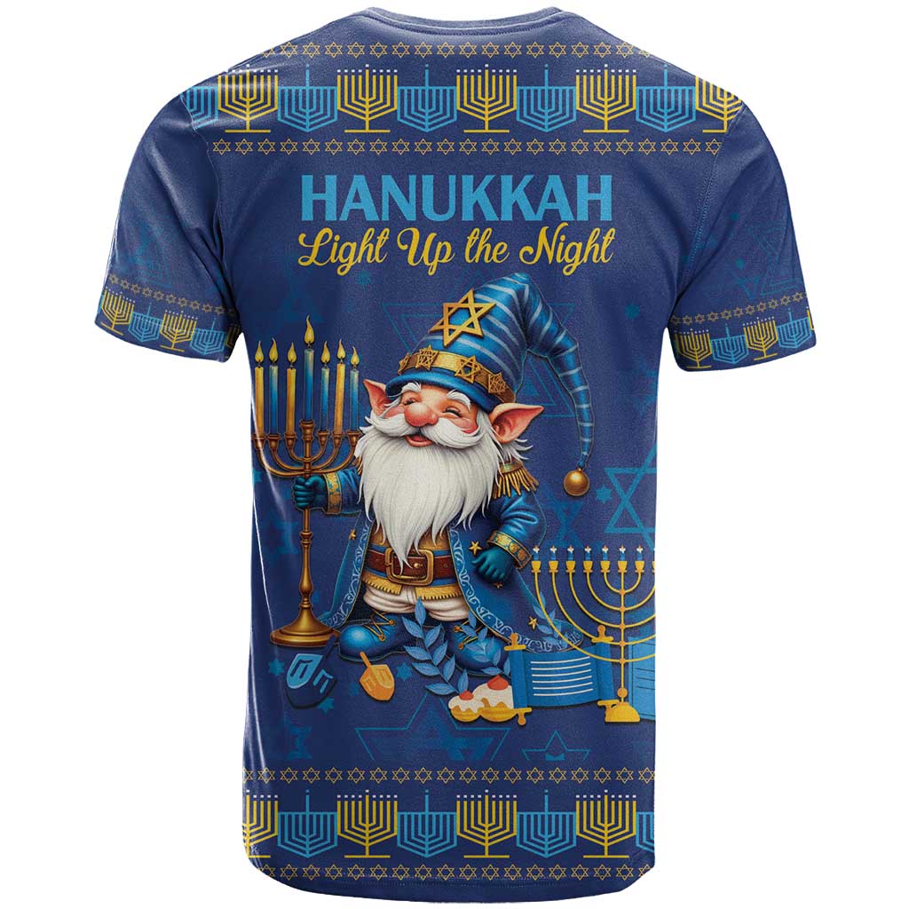 Hanukkah Jewish Star of David T-Shirt Chilling With My Gnomies Graphic Tee
