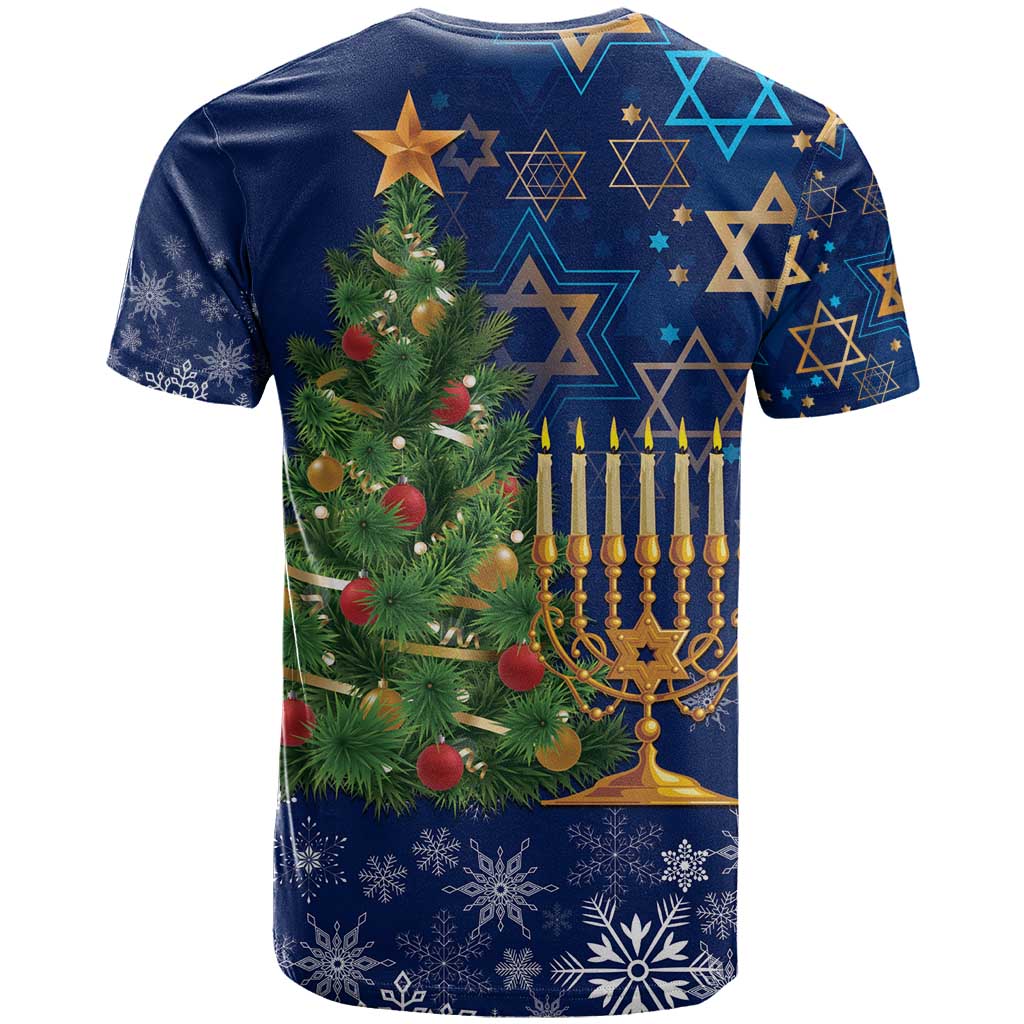 Merry Chrismukkah T-Shirt Merry Christmas and Happy Hanukkah Graphic Tee