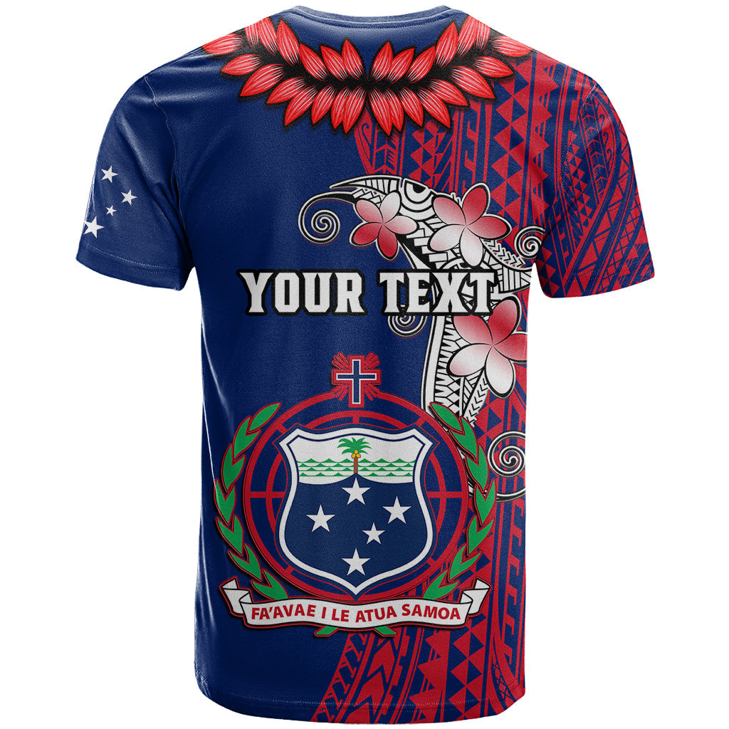 Personalised Samoa T-Shirt Ula Fala Mix Samoan Tribal Blue Version Graphic Tee