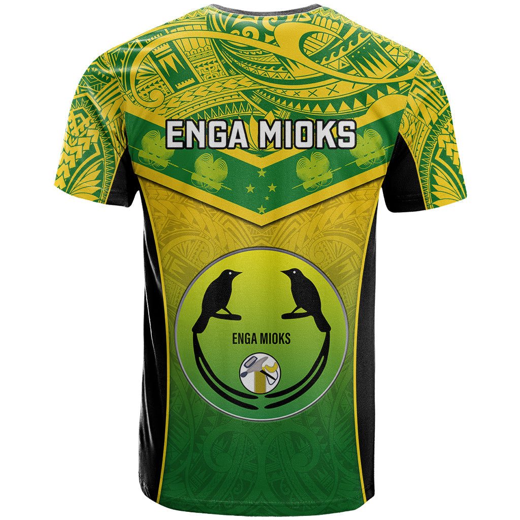 Papua New Guinea Rugby T-Shirt Enga Mioks PNG Polynesian Pattern Graphic Tee