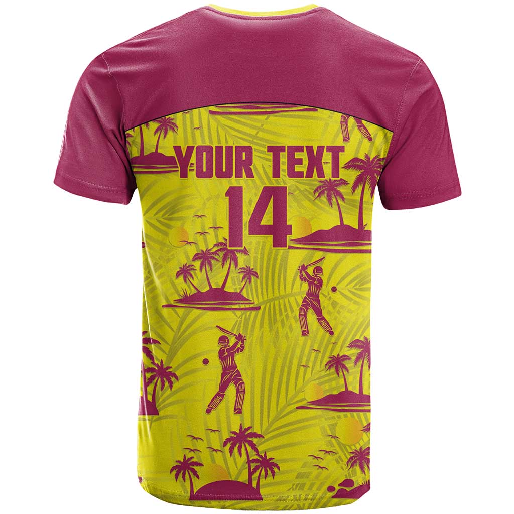 West Indies Cricket Custom T-Shirt Windies Palm Tree Tropical Style Graphic Tee
