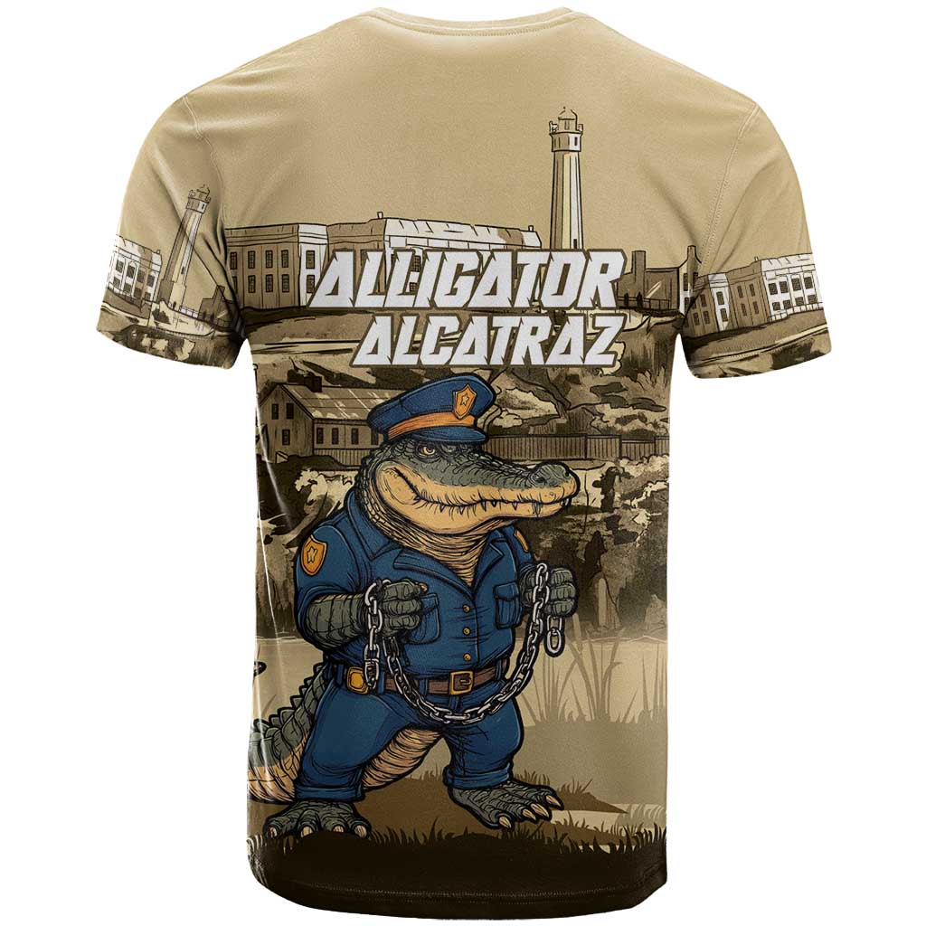 Alligator Alcatraz T-Shirt Police Gator Rock Penitentiary Graphic Tee