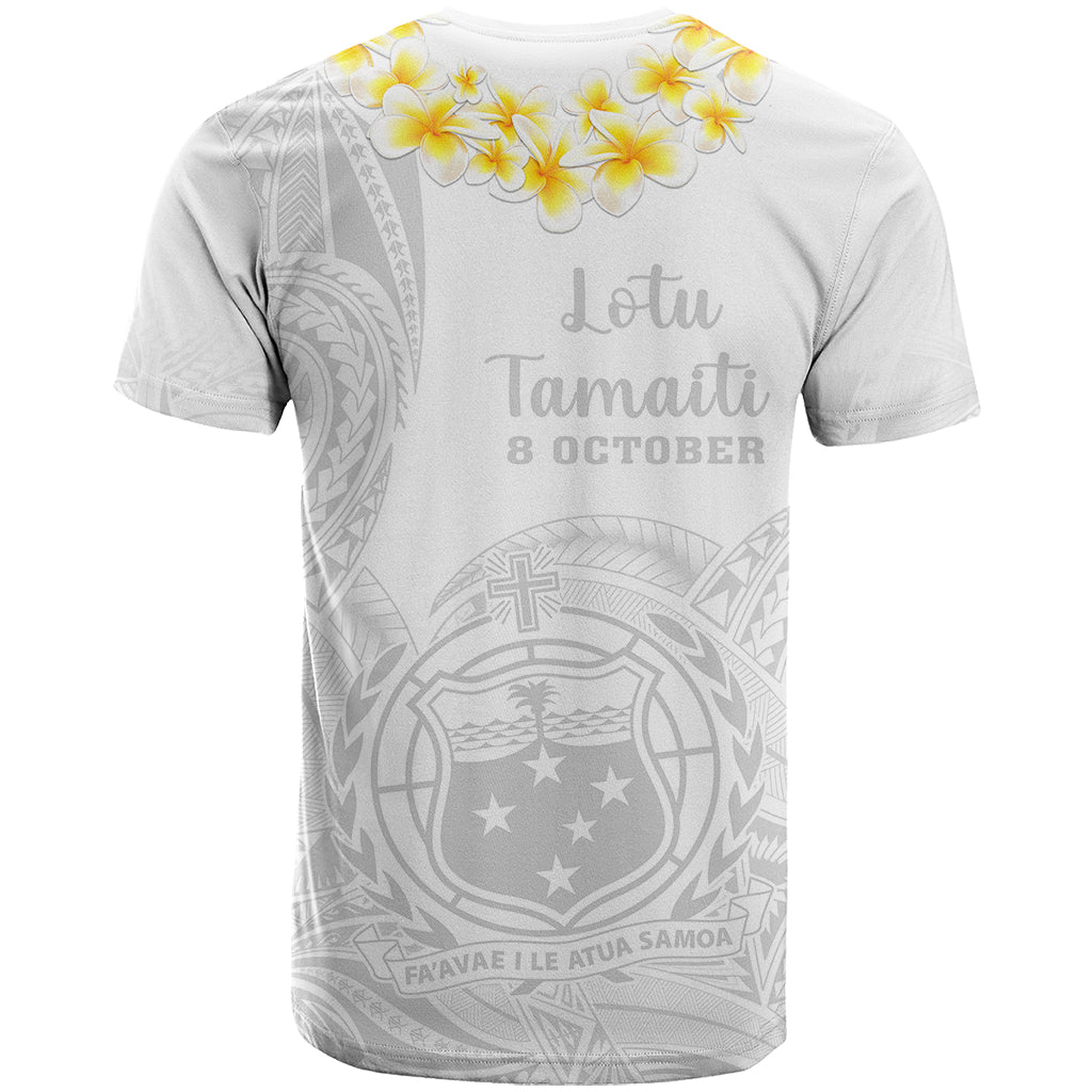 Samoa White Sunday T-Shirt Lotu Tamaiti With Coat Of Arms Graphic Tee