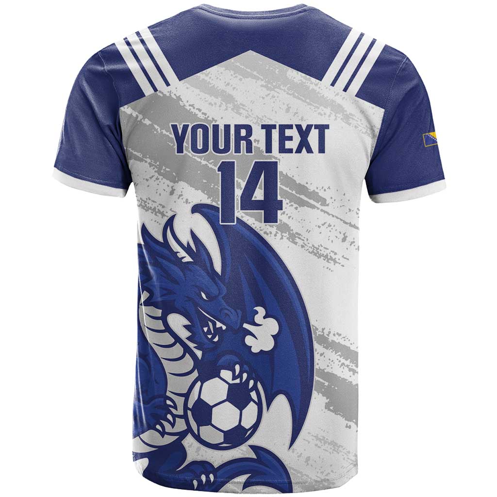 Bosnia and Herzegovina Football Custom T-Shirt Go Zmajevi Mi smo uz vas White Version Graphic Tee