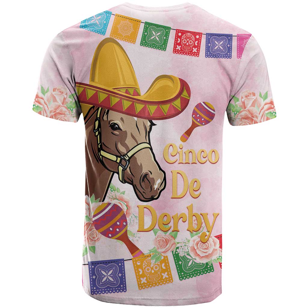 Cinco De Derby T-Shirt 2025 Sombrero Horse Racing Graphic Tee