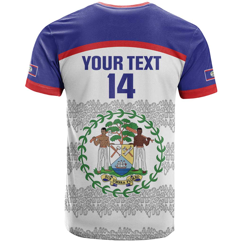 Custom Belize Football T-Shirt 2025 Go Jaguars Graphic Tee