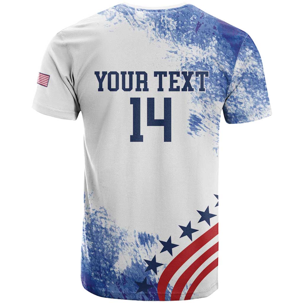Custom United States Lacrosse T-Shirt 2025 Grunge Style Graphic Tee