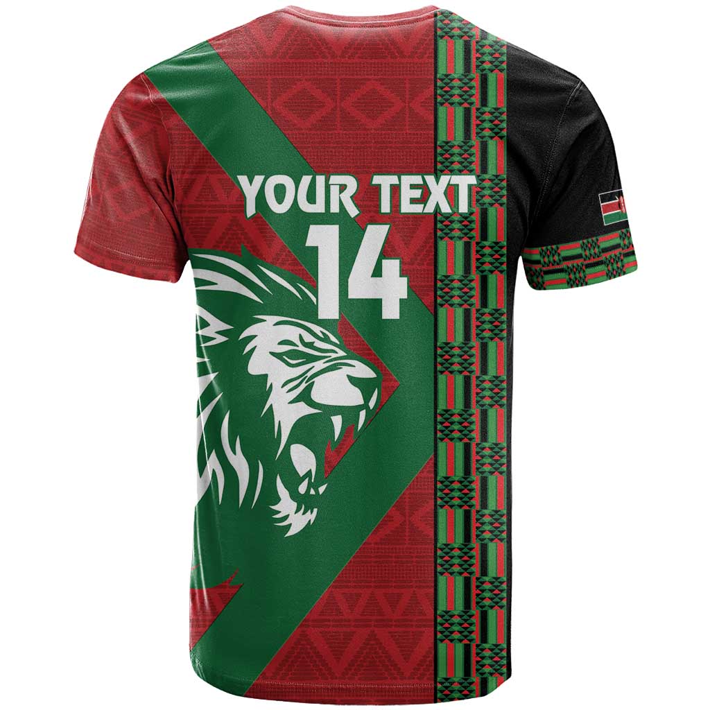 Kenya Rugby Custom T-Shirt Go Lionesses - African Pattern Graphic Tee