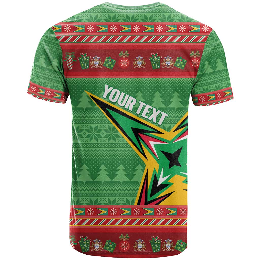 Personalized Guyana Cricket Christmas T-Shirt Amazon Warriors Merry Xmas Graphic Tee