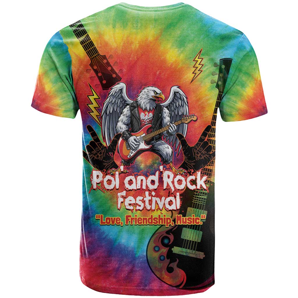 Rock Festival Poland T-Shirt Polska Eagle Mascot Tie Dye Vibes Graphic Tee