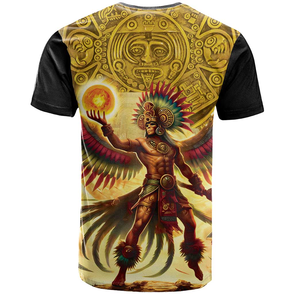 Mexico Panquetzaliztli T-Shirt Huitzilopochtli - Aztec God of Sun and War Graphic Tee