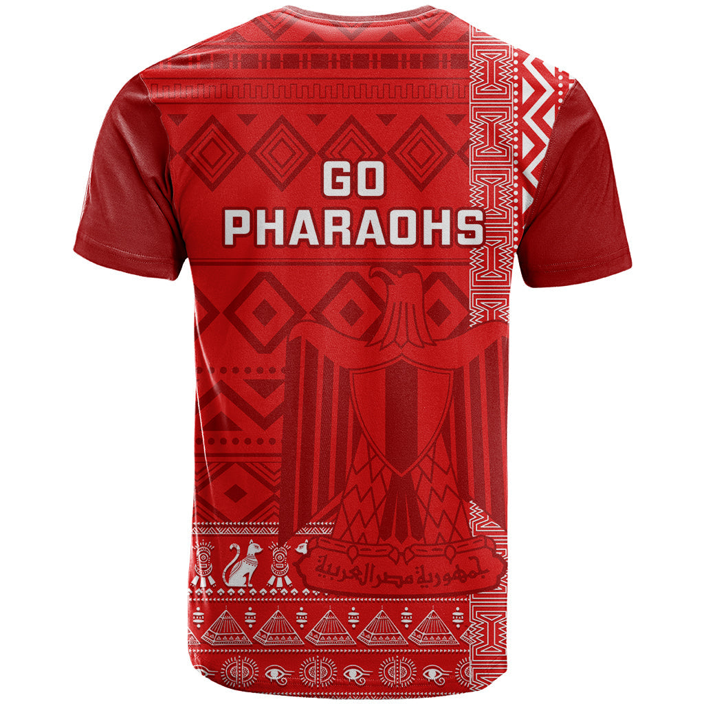 Egypt Football T-Shirt 2024 Go Champions Pharaohs Egyptian Patterns Graphic Tee