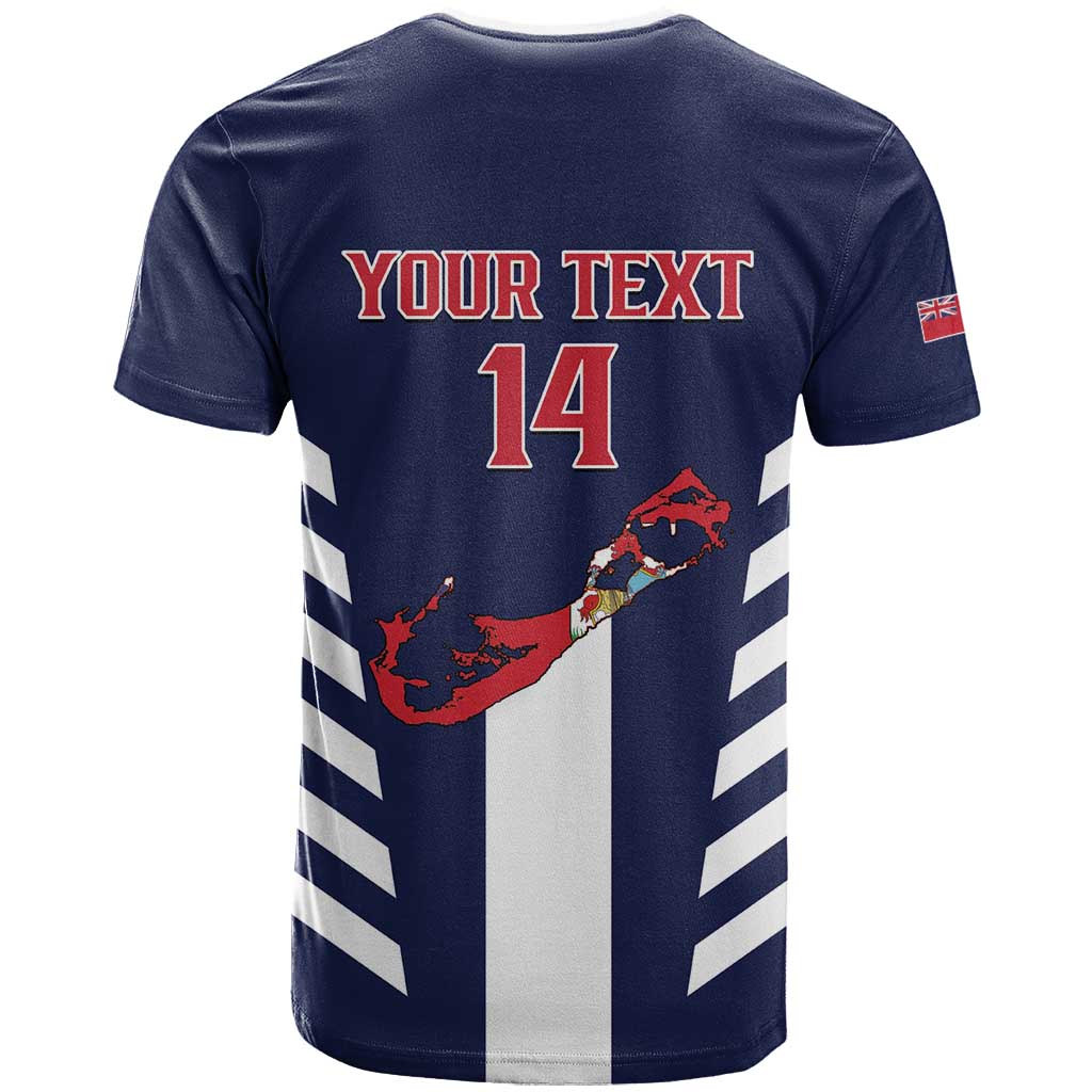 Custom Bermuda Football T-Shirt 2025 Go Gombey Warriors - Blue Graphic Tee