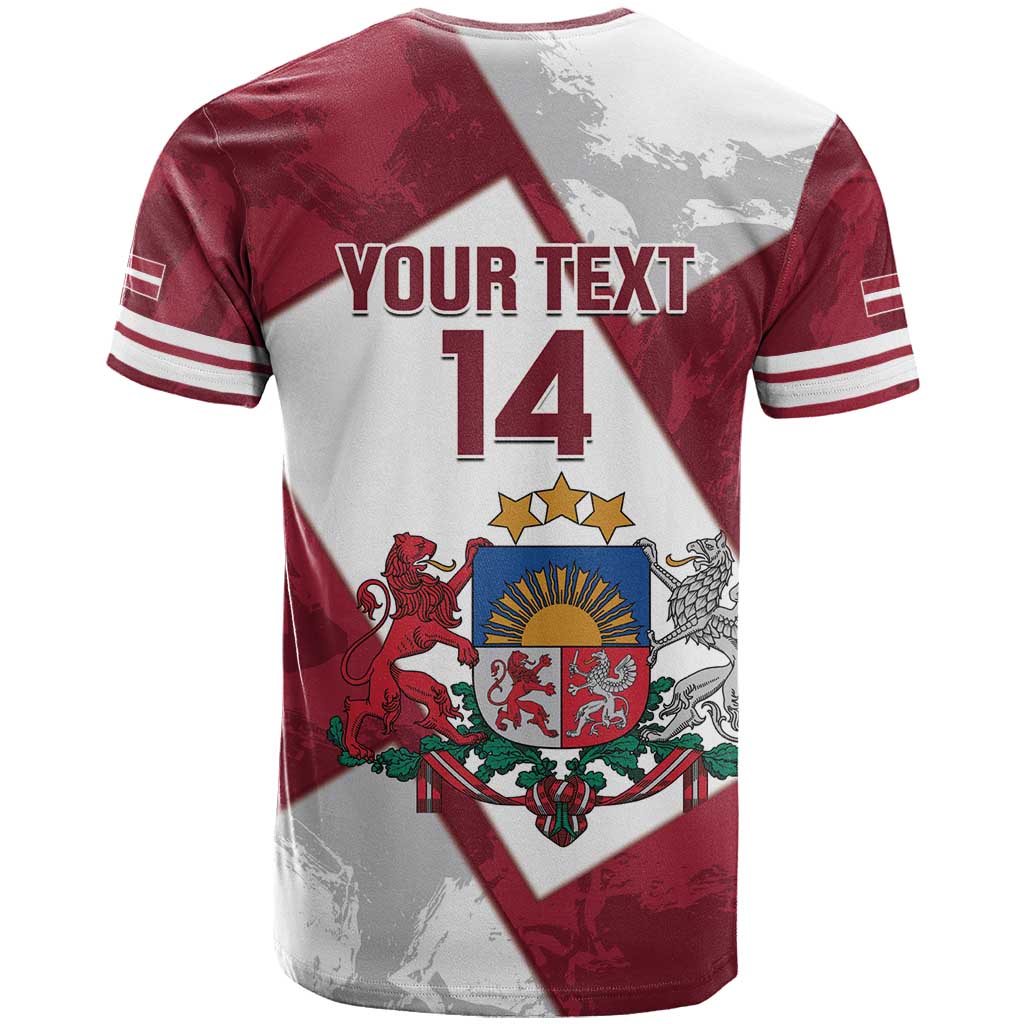 Latvia Hockey Custom T-Shirt Hedgehog Par Latviju! Graphic Tee
