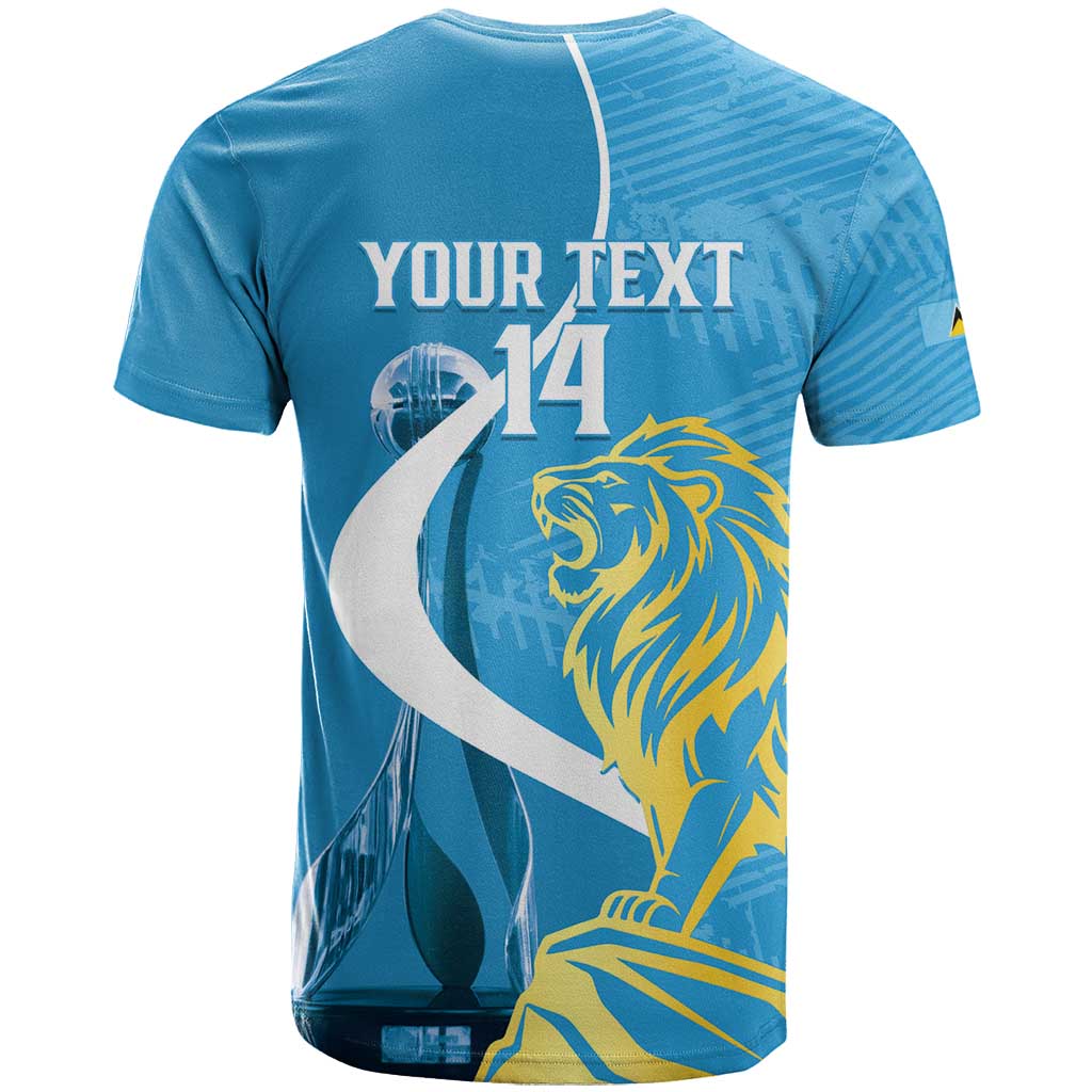 Saint Lucia Kings Cricket Custom T-Shirt 2025 2nd Champions Back To Back Graphic Tee