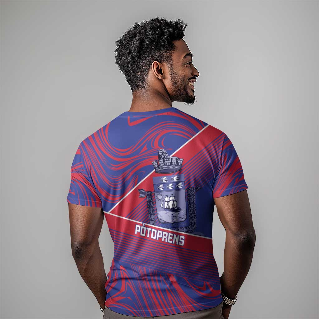Port-au-Prince Afro-Haitians T-Shirt Ayiti Map Pòtoprens Flag Color Graphic Tee