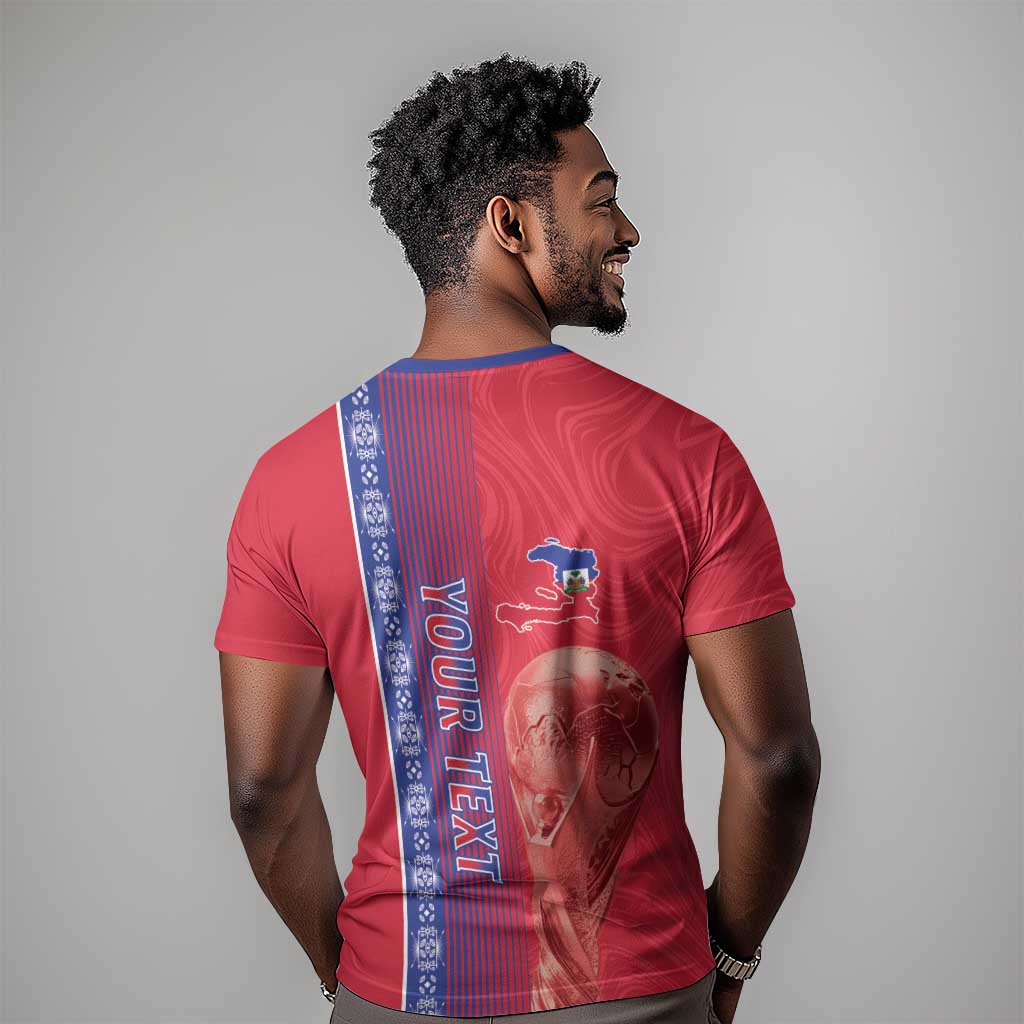 Custom Afro-Haiti Football T-Shirt 2026 Grenadye Alaso Red Version Graphic Tee