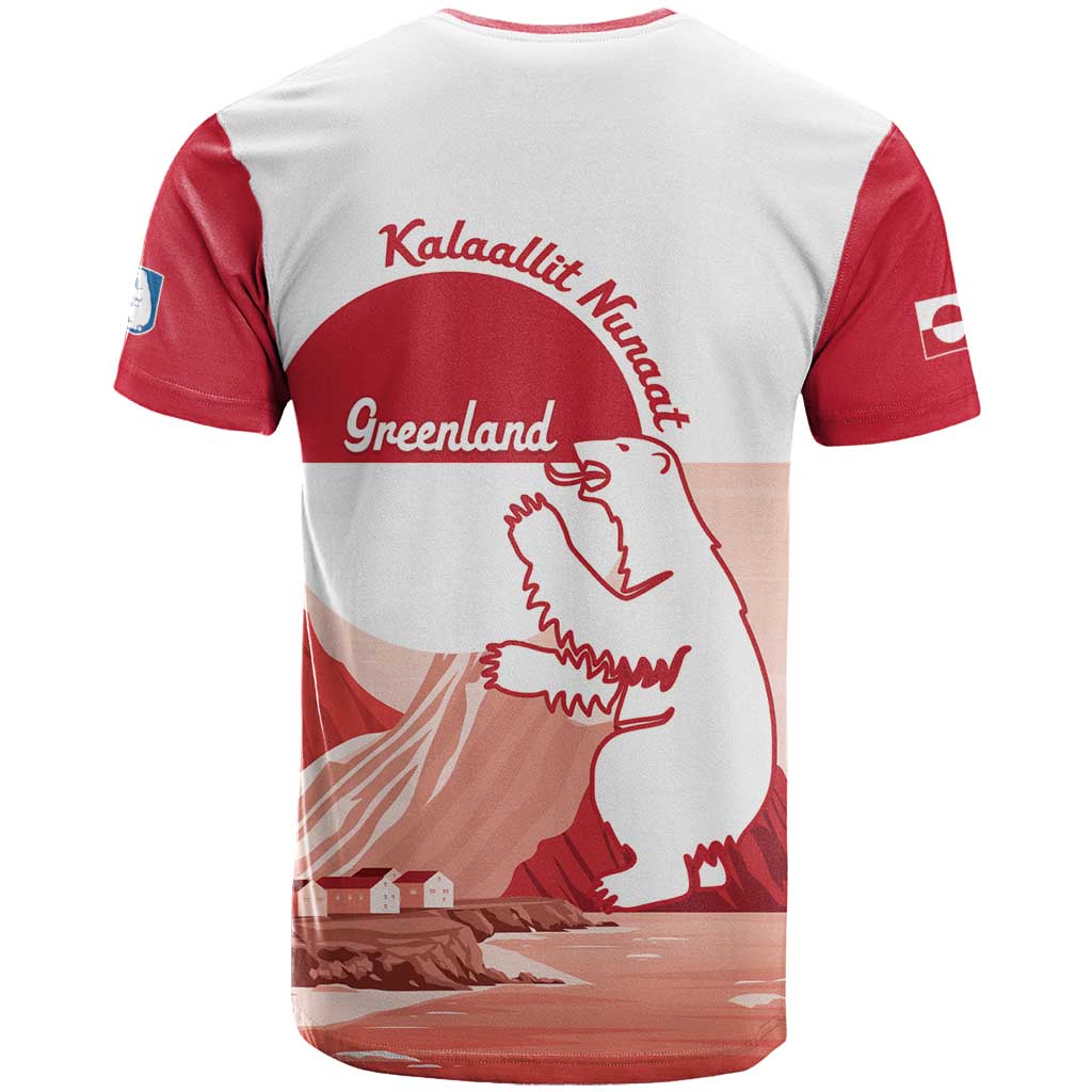 Kalaallit Nunaat Greenland T-Shirt Coat Of Arms Flag Style Graphic Tee