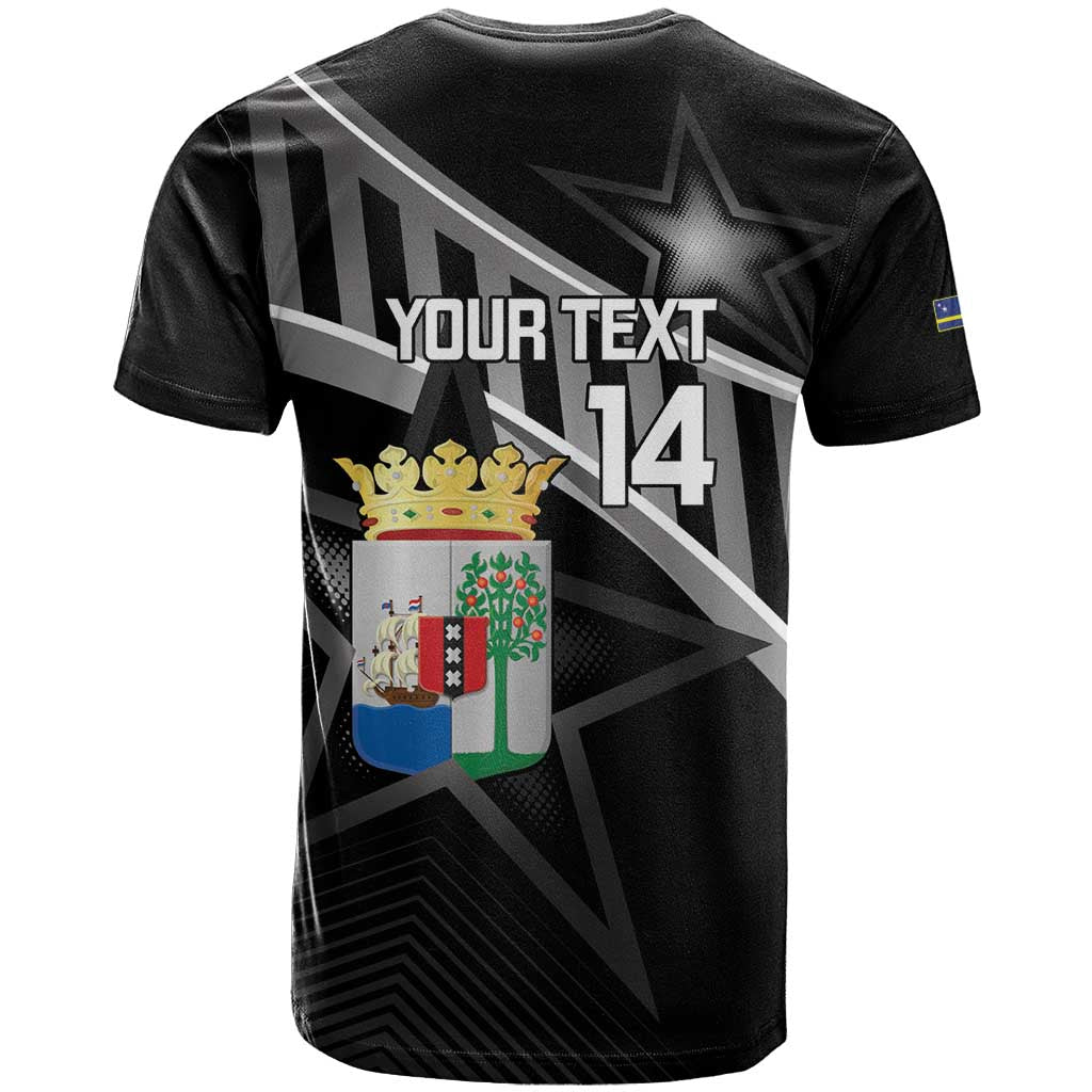 Custom Curacao Football T-Shirt Go La Familia Azul Black Style Graphic Tee