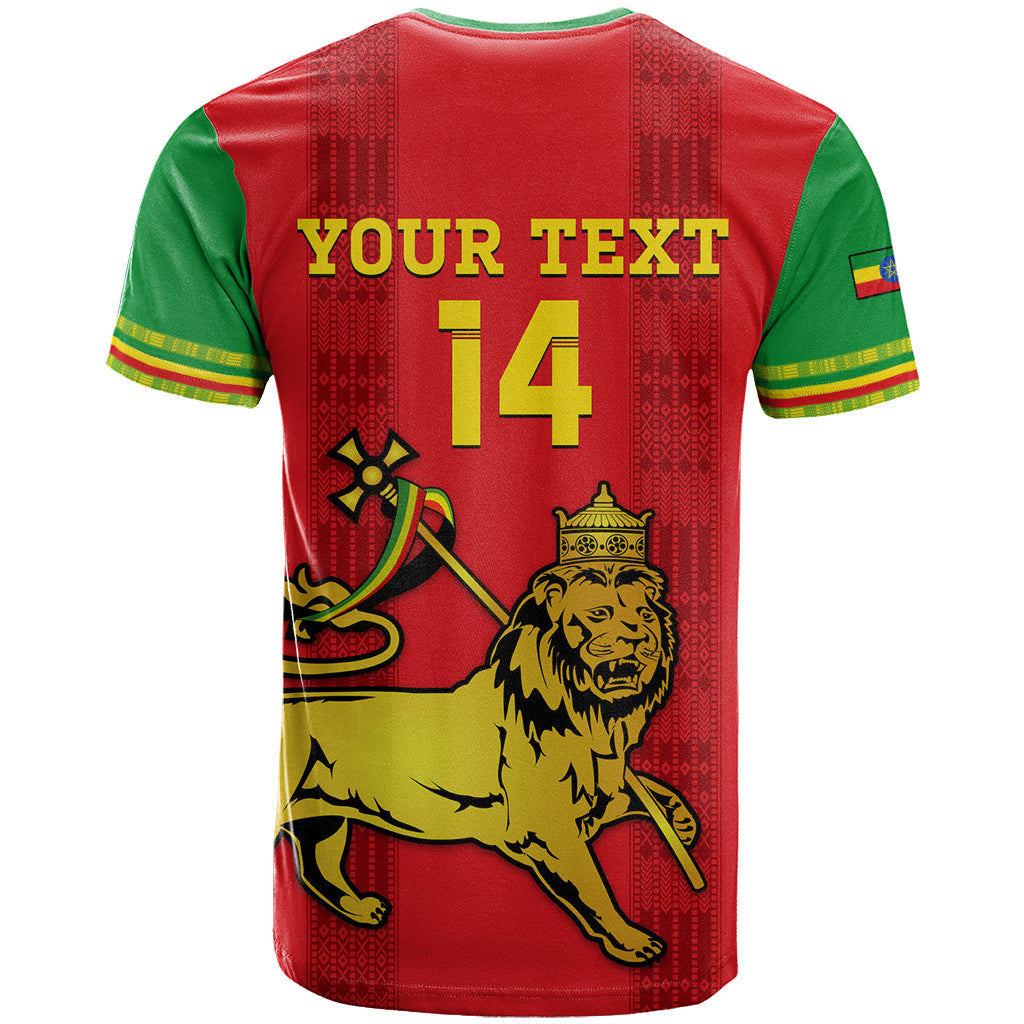 Custom Ethiopia Football T-Shirt 2024 Go Champions Walia Ibex Graphic Tee