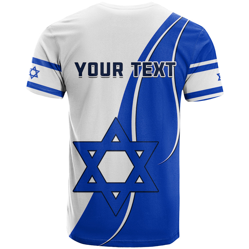 Custom Israel Independence Day T-Shirt Yom Haatzmaut Curvel Style Graphic Tee