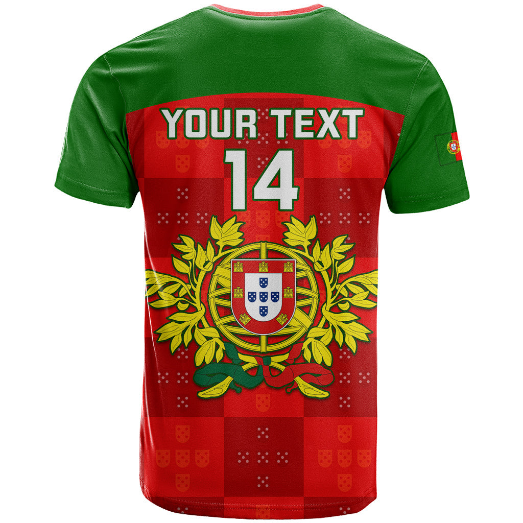 Custom Portugal Rugby T-Shirt Go Wolves Mix Coat Of Arms Graphic Tee