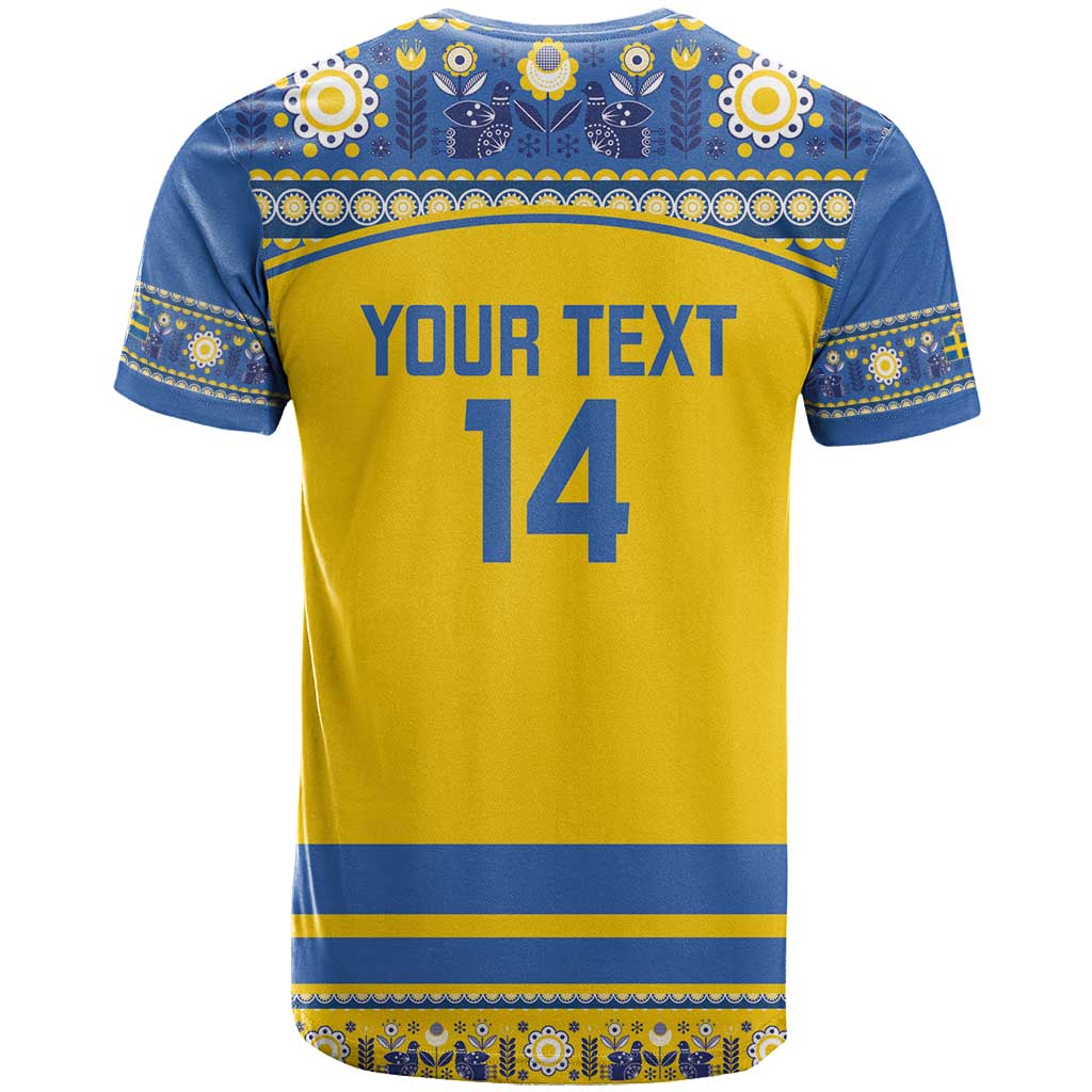 Custom Sweden Ice Hockey T-Shirt 2025 Go Champions Tre Kronor Graphic Tee