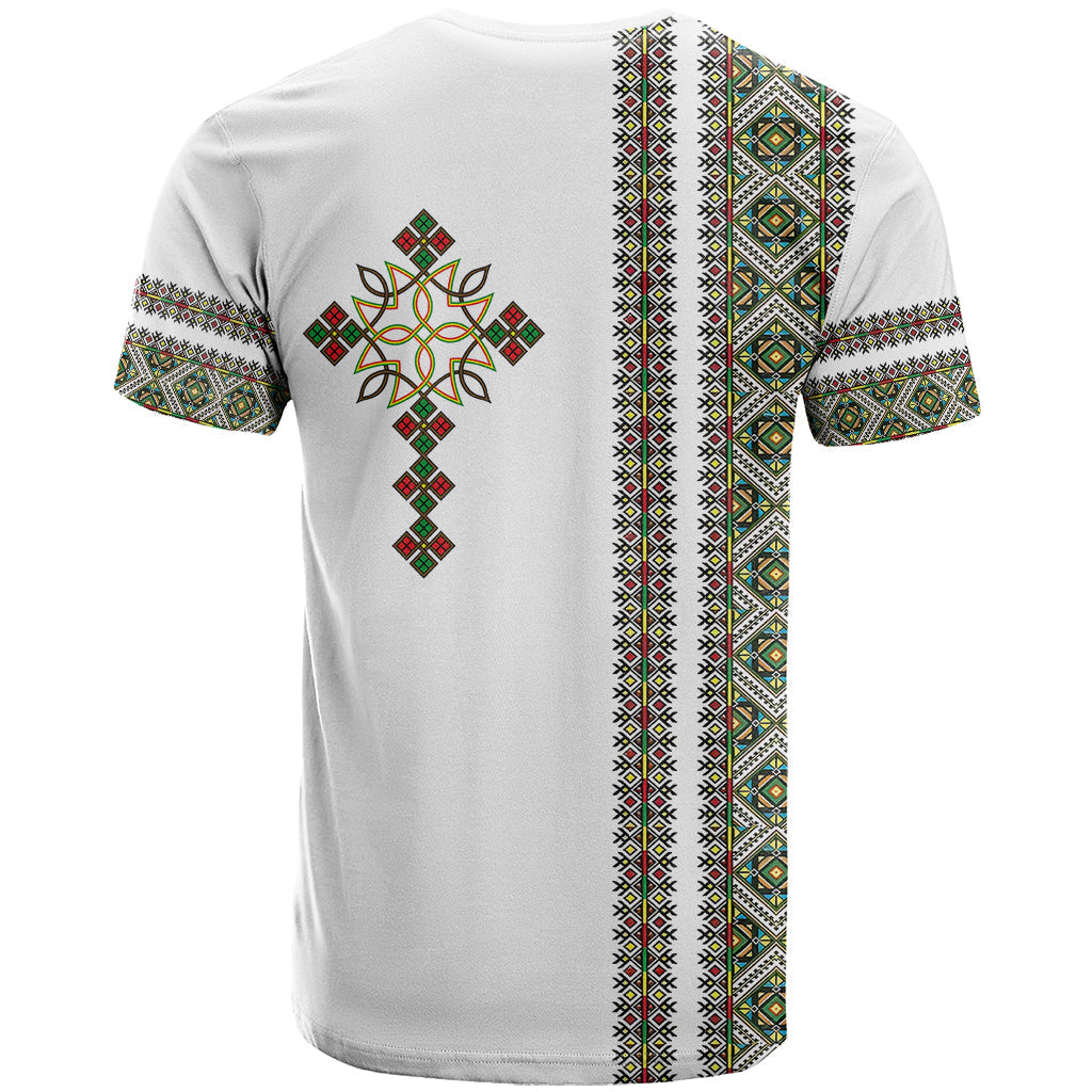Ethiopia T-Shirt Ethiopian Tilet With African Pattern Ver.02 Graphic Tee