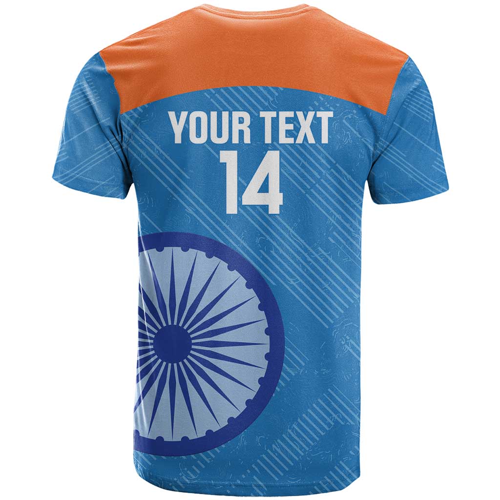 Custom India Cricket T-Shirt Go Women In Blue Graphic Tee