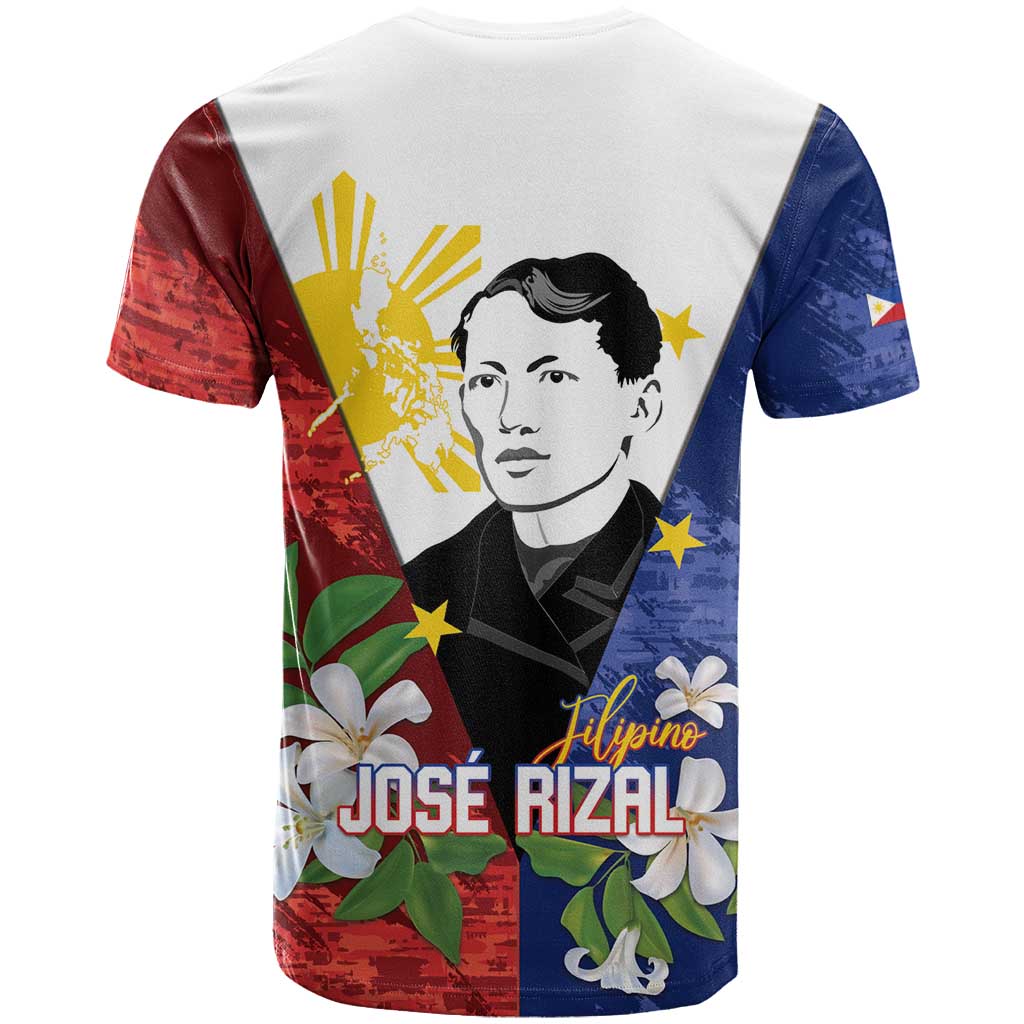 Philippines Rizal Day T-Shirt Filipino Sampaguita Grunge Style Graphic Tee