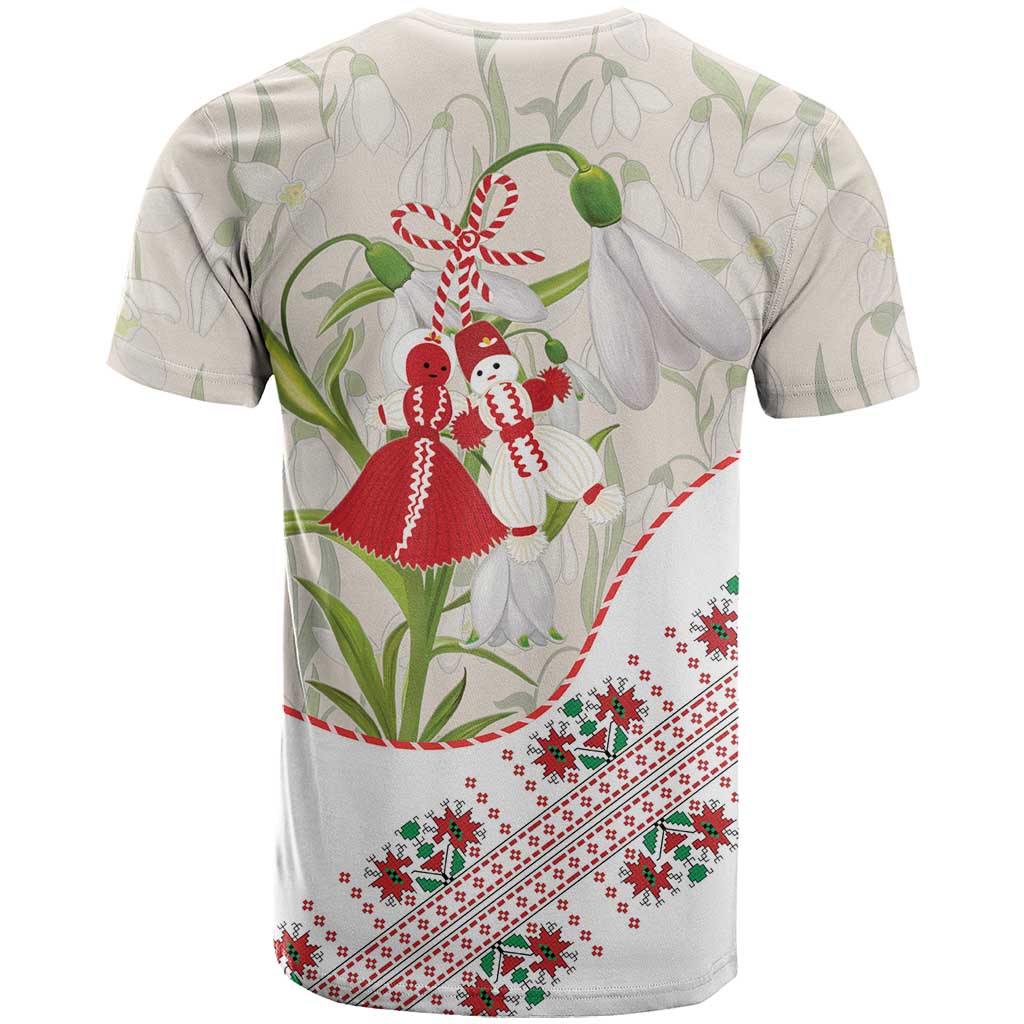 Baba Marta Bulgaria T-Shirt Martenitsa Snowdrop Shevitsa Folk Pattern Graphic Tee