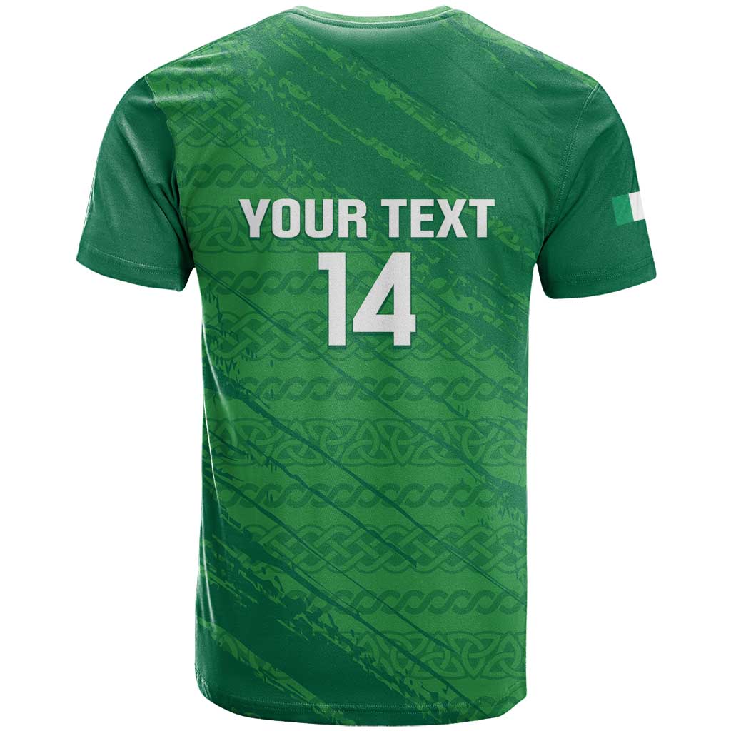 Custom Ireland Cricket T-Shirt Irish Celtic Knot - National Color Graphic Tee
