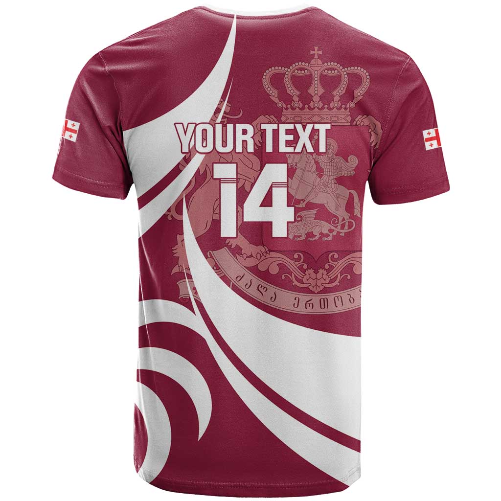 Custom Georgia Rugby T-Shirt Go Borjgalosnebi Graphic Tee