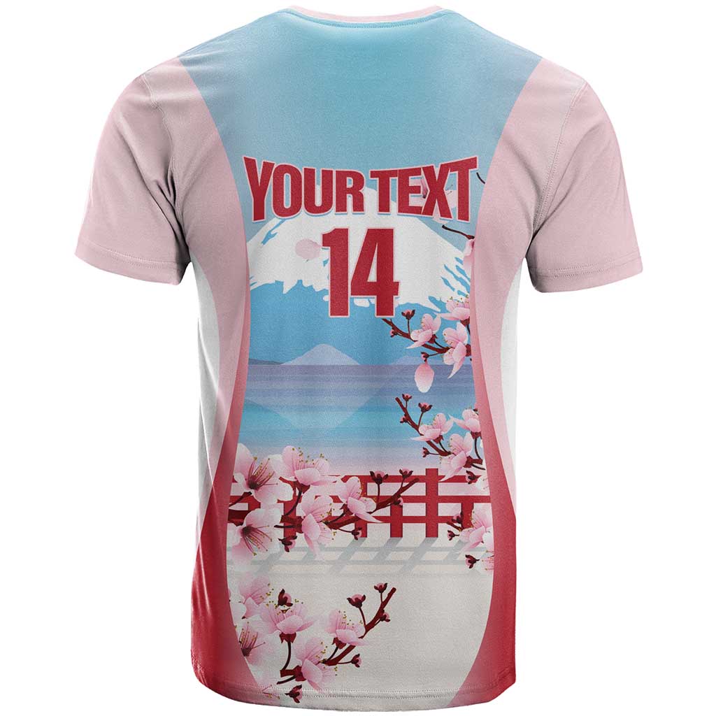 Japan Rugby Custom T-Shirt Go Sakuras Japanese Mount Fuji Graphic Tee
