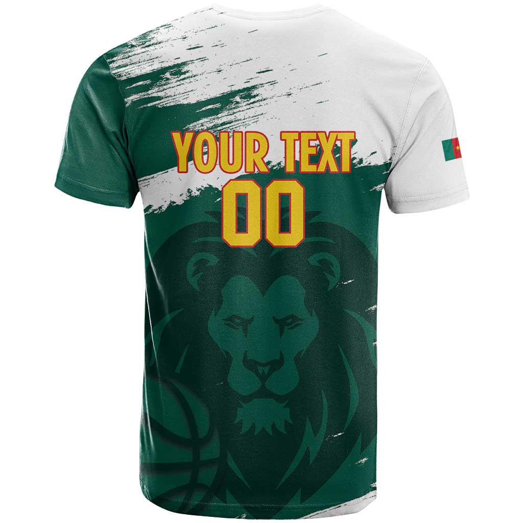 Cameroon Basketball Custom T-Shirt Come On Indomitable Lions Graphic Tee