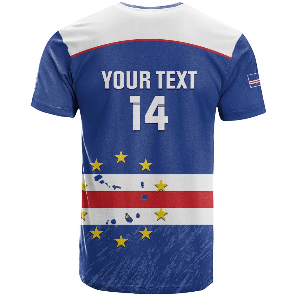 Cape Verde Football Custom T-Shirt Come On Tubaroes Azuis Shark Graphic Tee