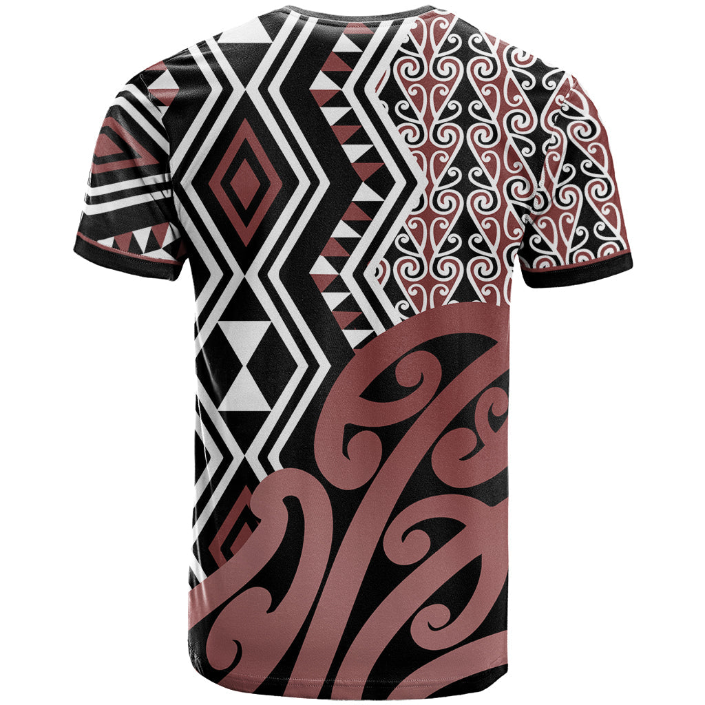 New Zealand T-Shirt Aotearoa Kowhaiwhai Mix Taniko Art Graphic Tee
