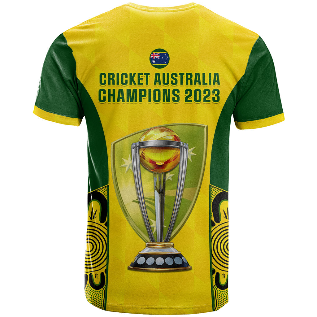 Australia Cricket T-Shirt World Cup Go Champions Indigenous Graphic Tee