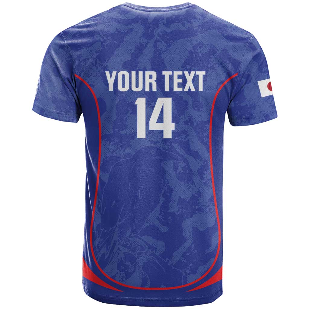 Custom Japan Football T-Shirt 2026 Come On Samurai Blue Graphic Tee