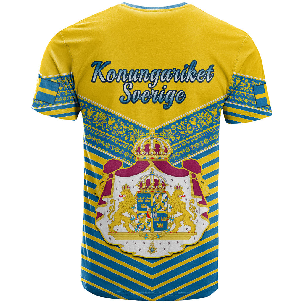 Sweden T-Shirt Swedish Independence Day Scandinavia Pattern Graphic Tee