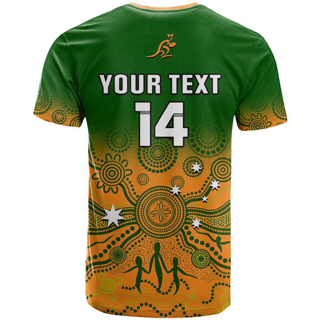 Personalised Australia Rugby T-Shirt Go Wallaroos Pacific Indigenous Version Graphic Tee