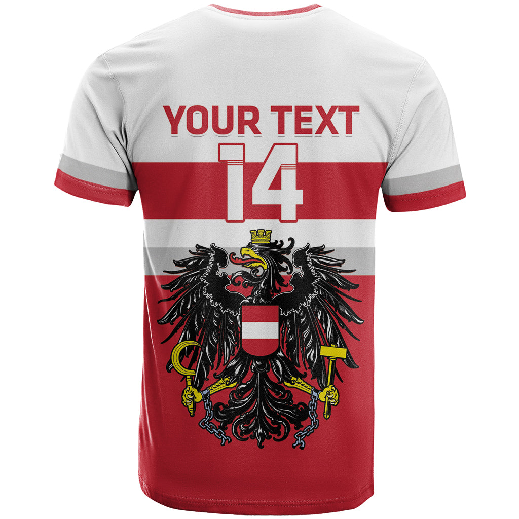 Custom Austria Hockey T-Shirt Go Osterreich Eagles Graphic Tee