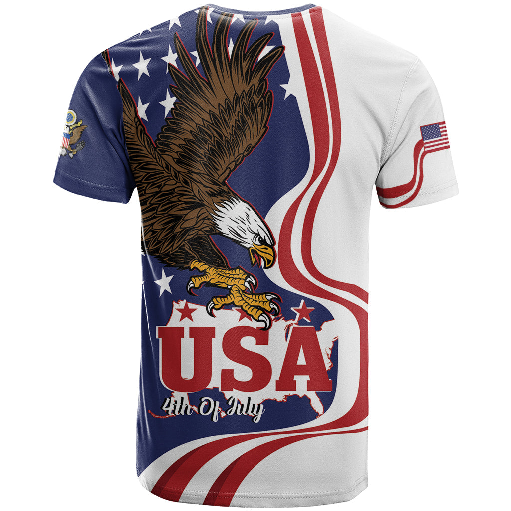 United States Independence Day T-Shirt USA Bald Eagle Happy 4th Of July Graphic Tee