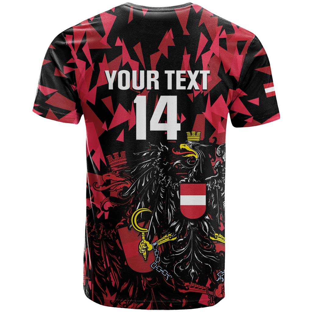 Custom Austria Football T-Shirt 2026 Das Team Black Eagle Graphic Tee